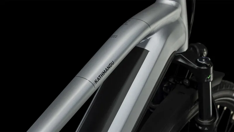 Cube Kathmandu Hybrid SLX 750 Trekking eBike in Polar Silver-1